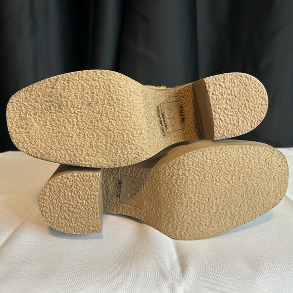 Dolce Vita Tan Heeled Lace-Up Boots - Picture 6 of 9